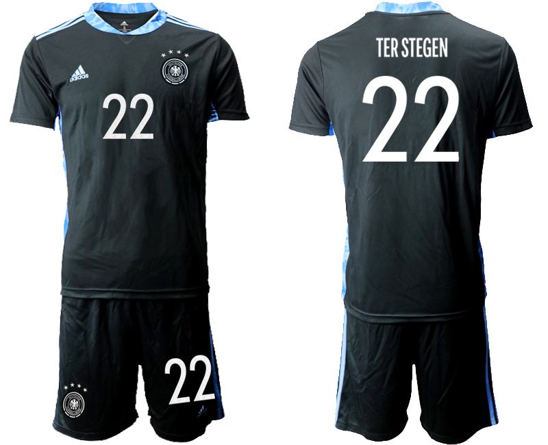 Cheap Men 2021 World Cup National Germany black goalkeeper 22 Soccer Jerseys